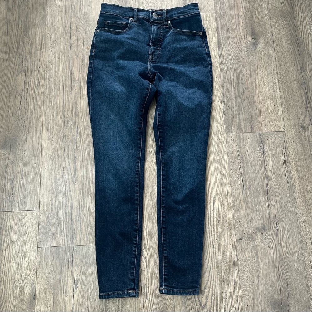 Everlane The High Rise Skinny Jeans Dark Wash Sz 27